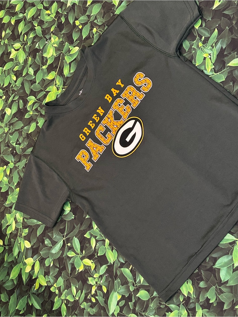 NFL Green Bay Packers Black and Gold Short-Sleeve Shirt